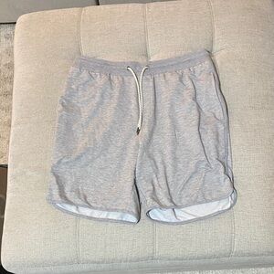Vuori Light Gray Men's Athletic Sweat Shorts